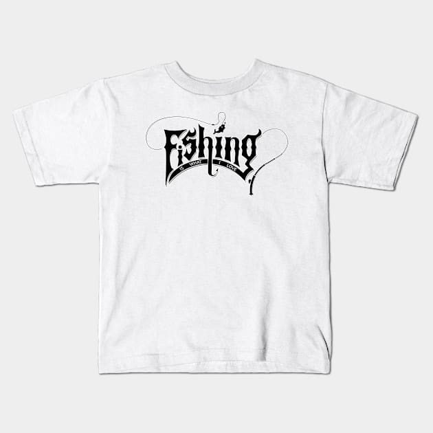 Fishing Kids T-Shirt by oleo_graphy